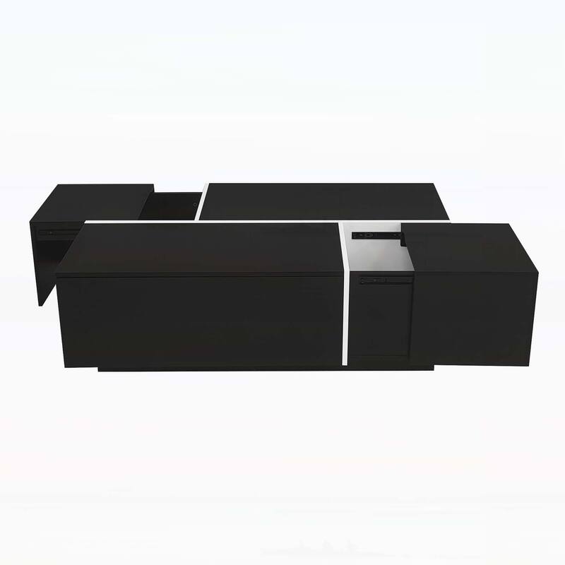 Multi-Functional Extendable Coffee Table,with Hidden Storage for Living Room