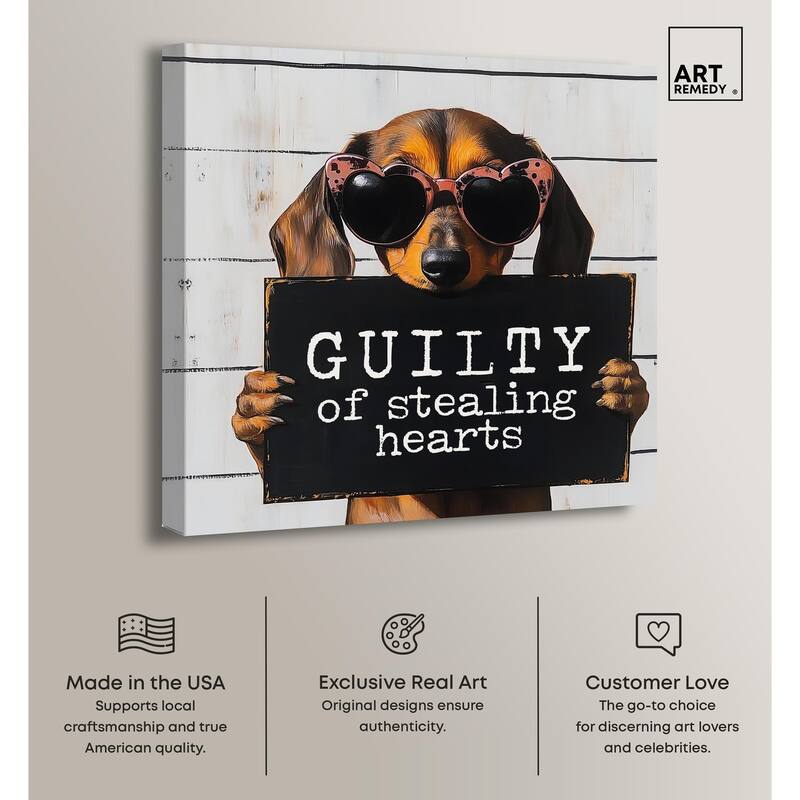 Guilty of Stealing Hearts Canvas by Art Remedy, Gallery Wrapped