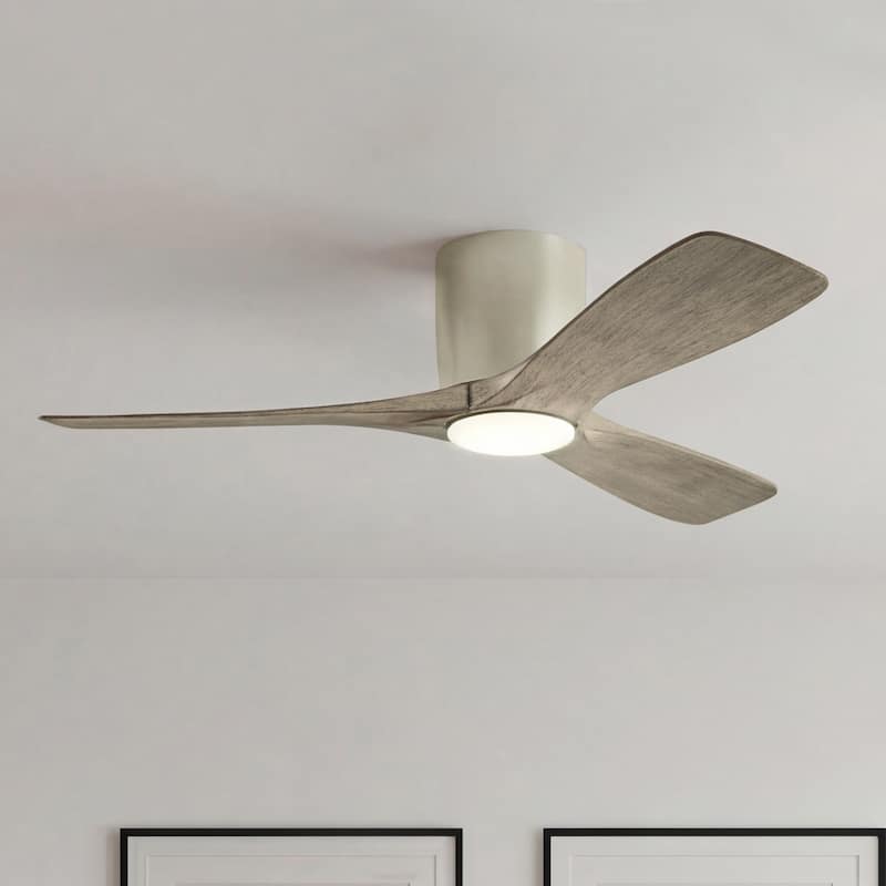 Kichler Lighting Volos 48 in. Integrated LED Flush Mount Ceiling Fan - 48 inch - Brushed Nickel