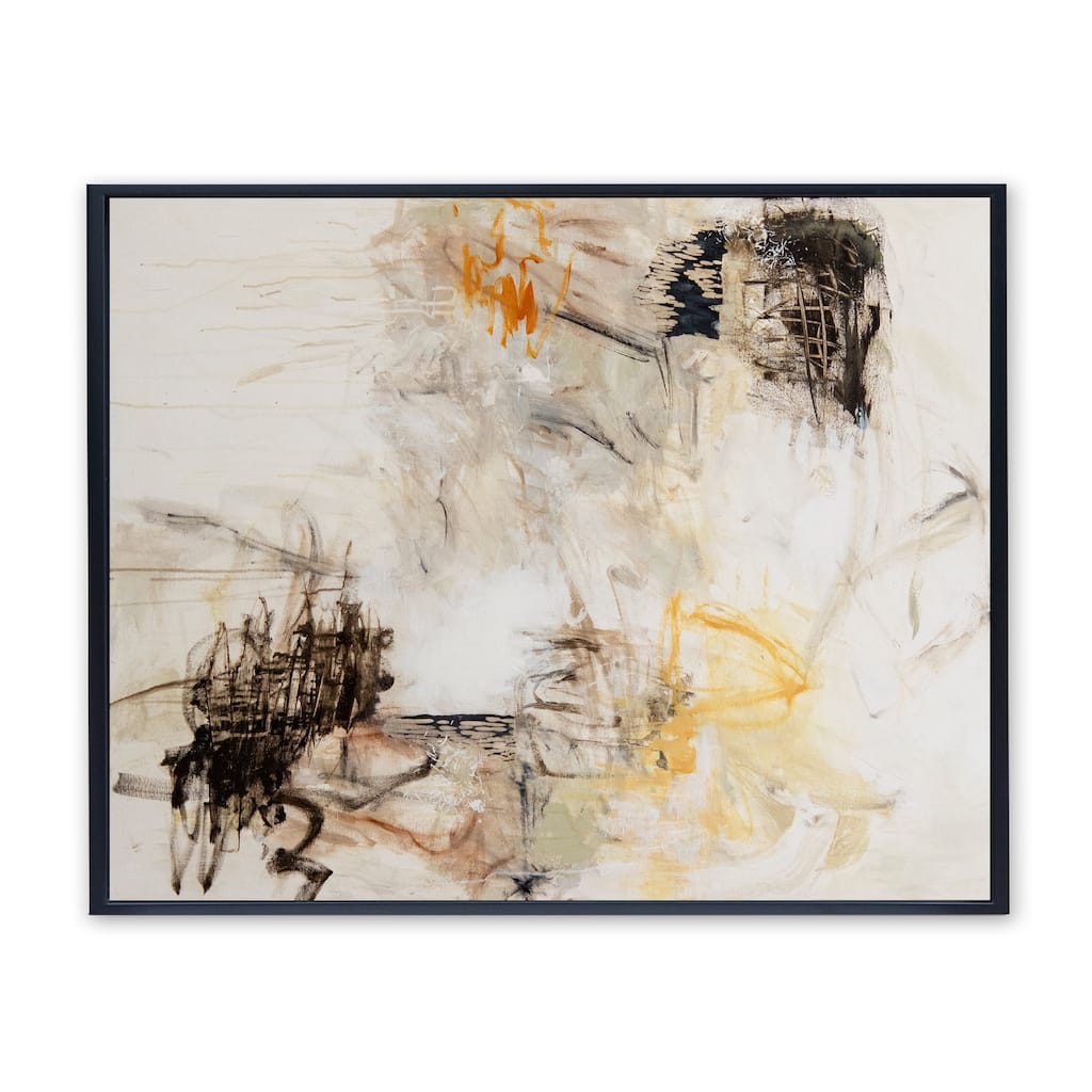 'Remaining Neutral' Framed Canvas Wall Art by Patricia Schwimmer