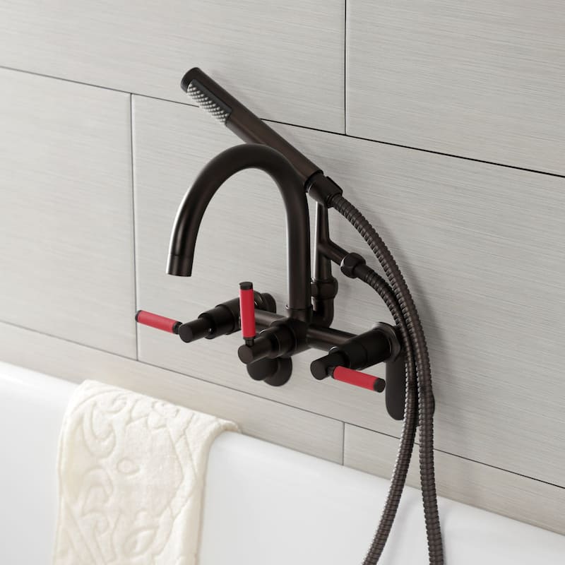 Kingston Brass Kaiser Wall Mounted Clawfoot Tub Filler � Includes Hand