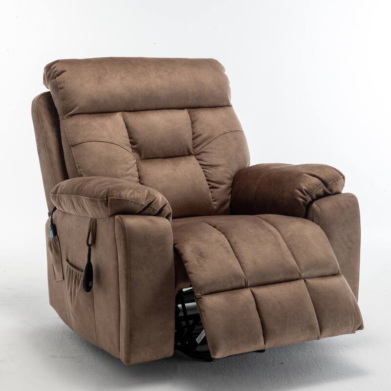 Power Lift Recliner with 8-Point Massage, Lumbar Heat, German OKIN Motor, Stainless Steel Cup Holder, and 10-Minute Setup