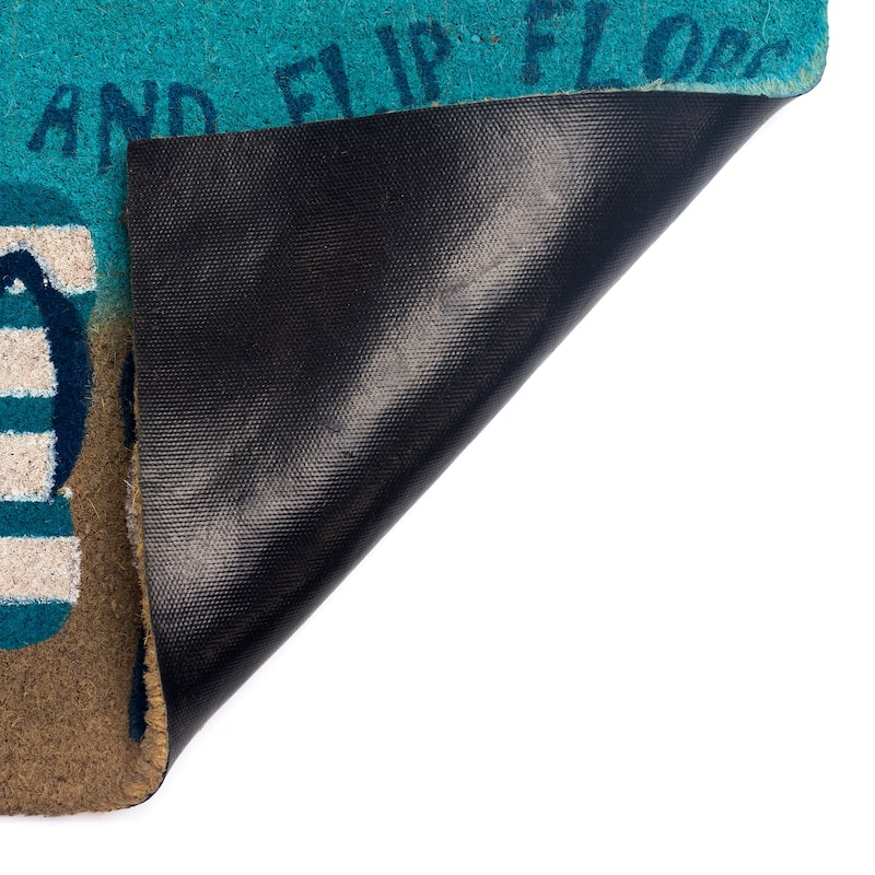 Liora Manne Natura Flip Flops Outdoor Mat Cool 24"x36" - 2'x3'