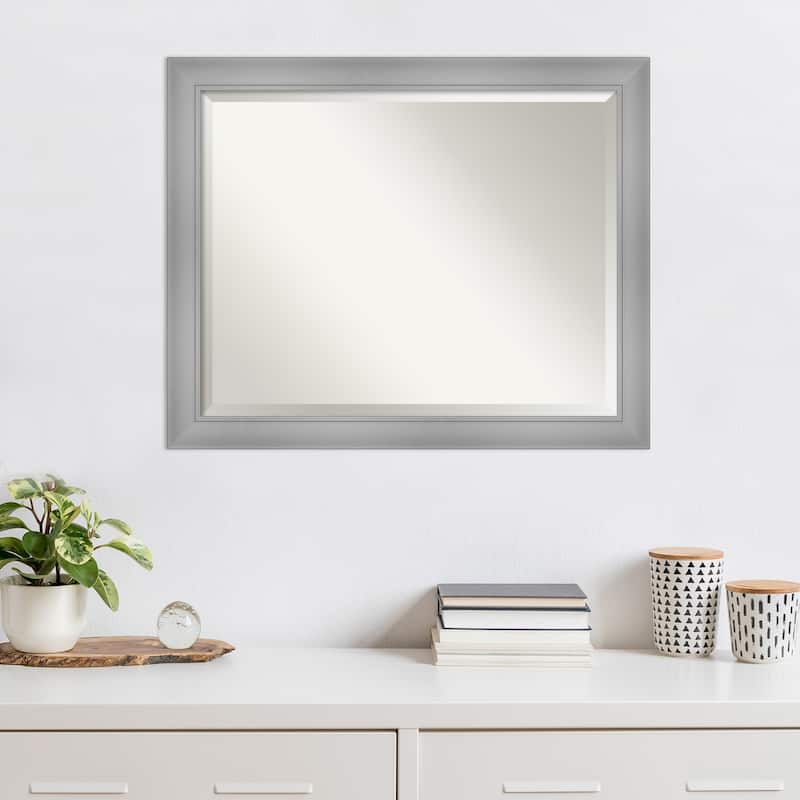 Beveled Wall Mirror - Flair Polished Nickel Frame