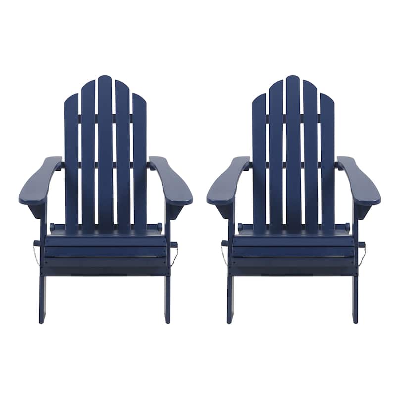 Hollywood Outdoor Outdoor Acacia Wood Foldable Adirondack Chairs (Set of 2) by Christopher Knight Home