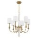preview thumbnail 2 of 3, Lloyd 6 Light Aged Brass Chandelier