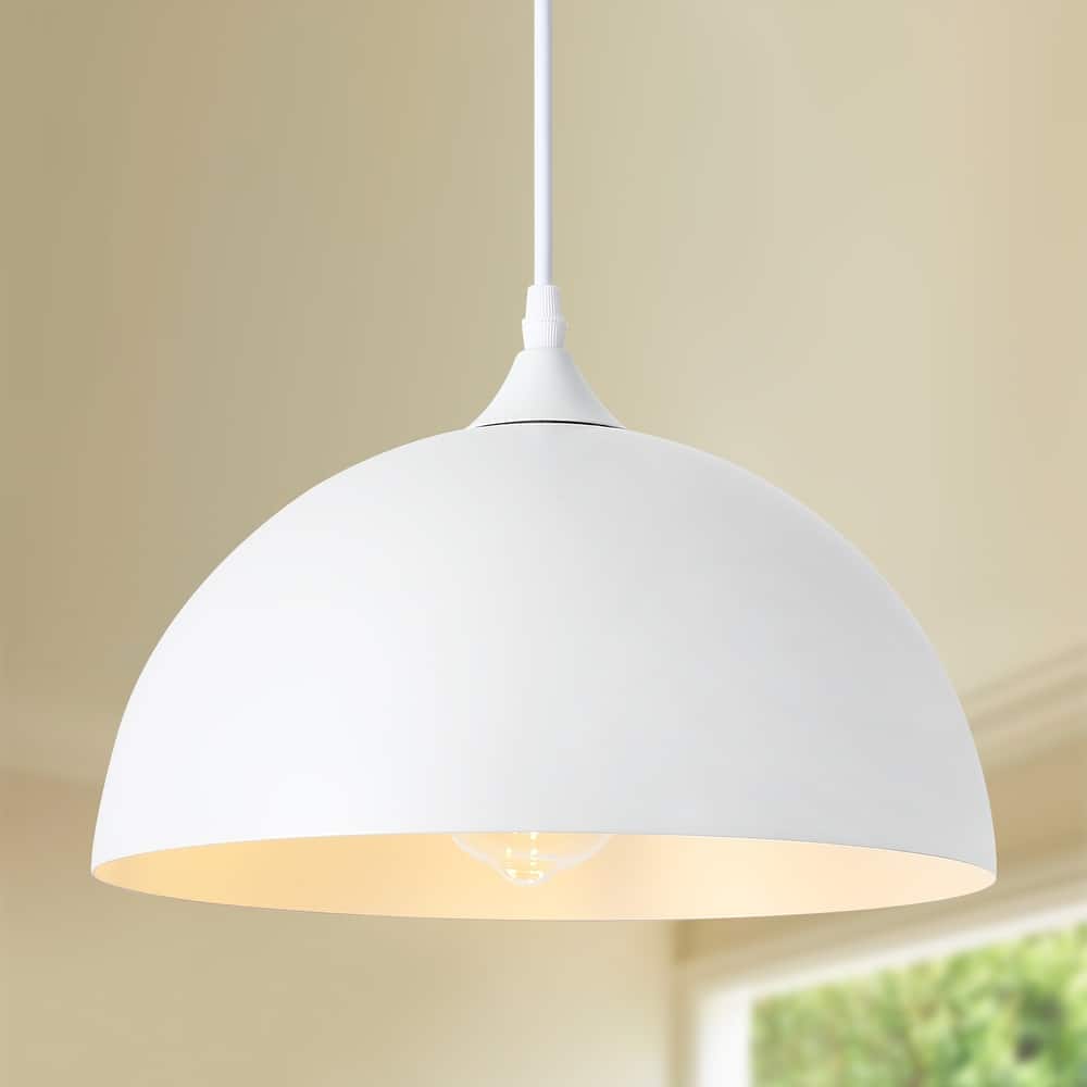 1-Light 11.81"W Metal Dome Pendant Ceiling Lights for Kitchen Island