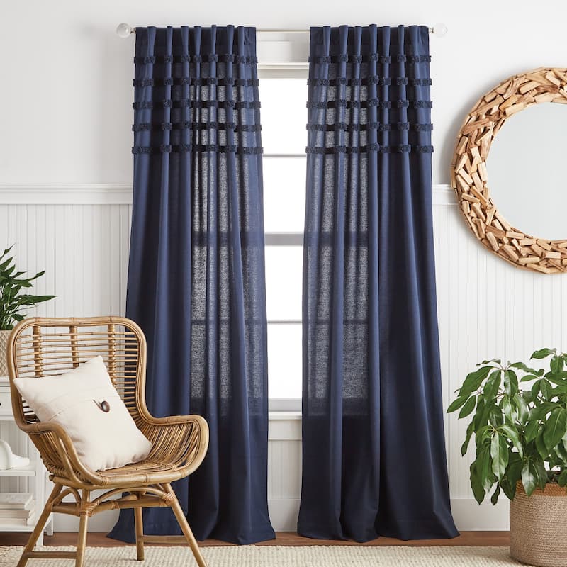 Martha Stewart Water's Edge Back Tab Curtain Panel Pair