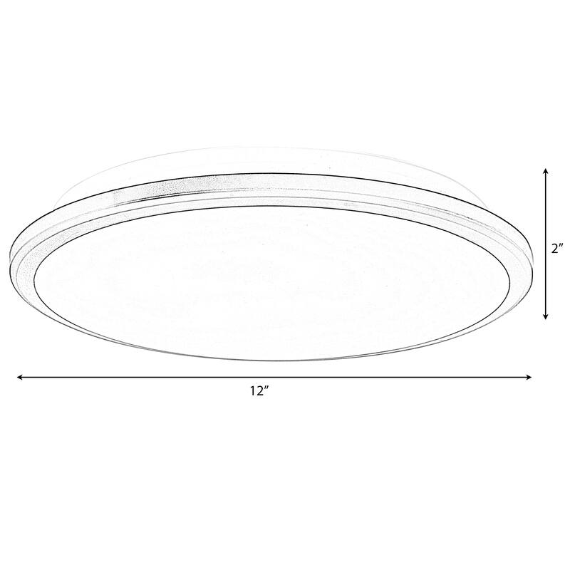 Round LED Ceiling Light Fixture Flush Mount 6500K Cool Daylight Energy
