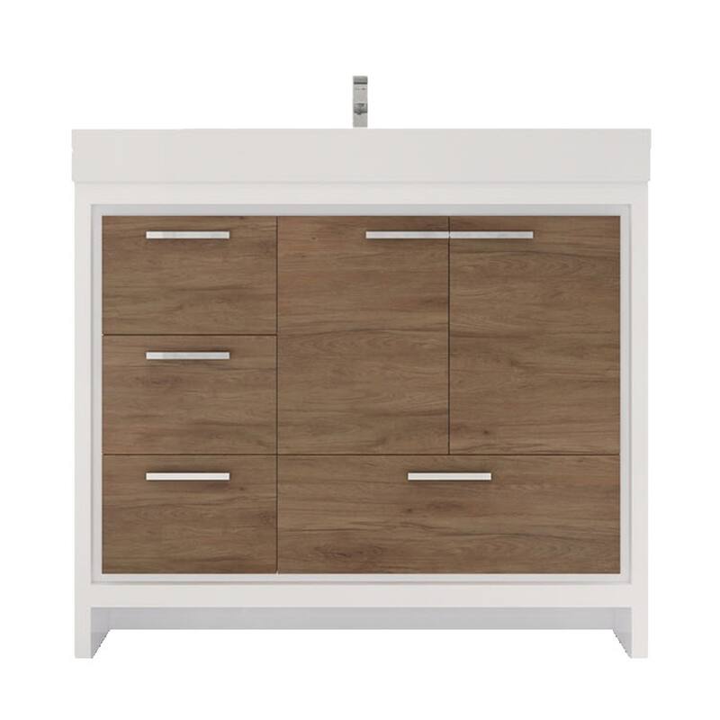 Dove 42'' Freestanding Vanity with Reinforced Acrylic Sink