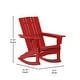 preview thumbnail 20 of 42, Commercial All-Weather Rocking Adirondack Chair with Swiveling Cupholder
