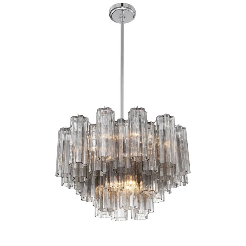 Crystorama Lighting Group ADD-308-SM Addis 9 Light 22" Wide Waterfall