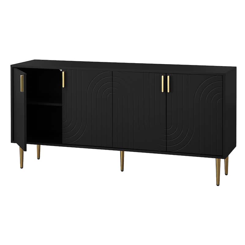 Lifestorey Tabaria Mid-Century Four Door Sideboard/Buffet