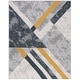 preview thumbnail 11 of 11, SAFAVIEH Odyssey Xaviera Mid-Century Modern Rug 9' x 12' - Grey/Gold Black - Rectangle