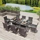 preview thumbnail 1 of 52, Kullavik Outdoor Dining Set, Rattan Patio Furniture Dining Table & Chairs