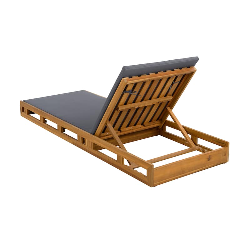 Christopher Knight Home - Aurelius Outdoor Acacia Wood Chaise Lounge Set