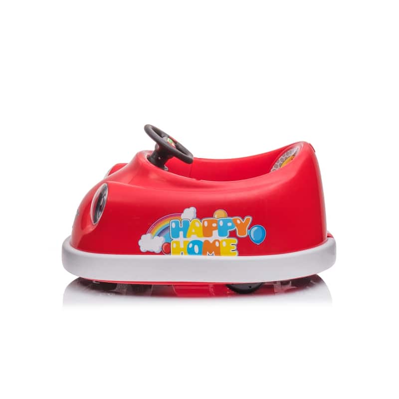 12v Dual Drive Electric Bumper Car for Kids with Pushrod and Music