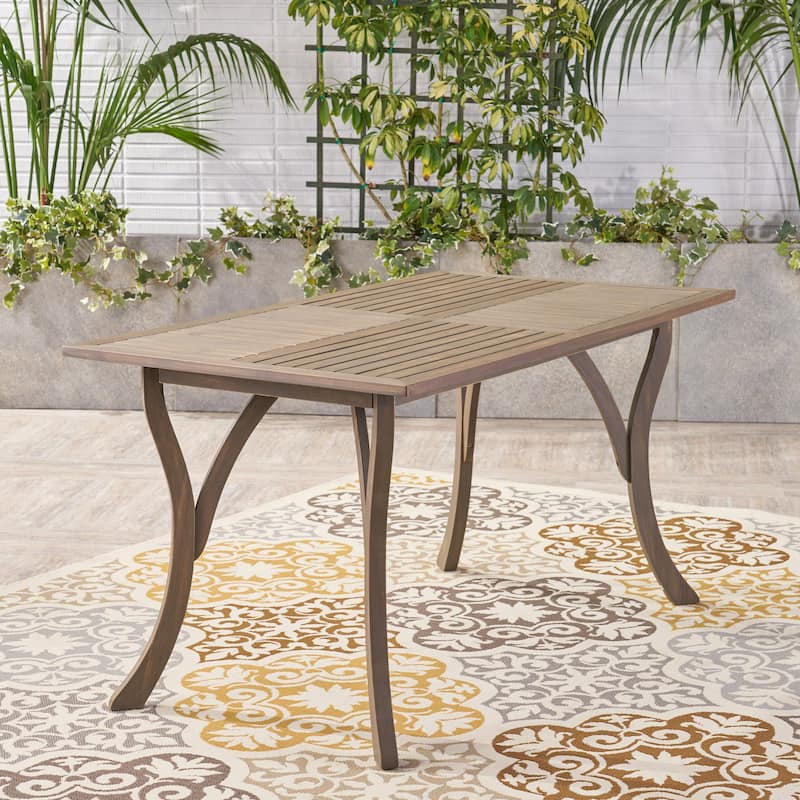 Hermosa Outdoor Acacia Wood Rectangle Dining Table (ONLY) by Christopher Knight Home - 59.00" L x 31.50" W x 30.00" H