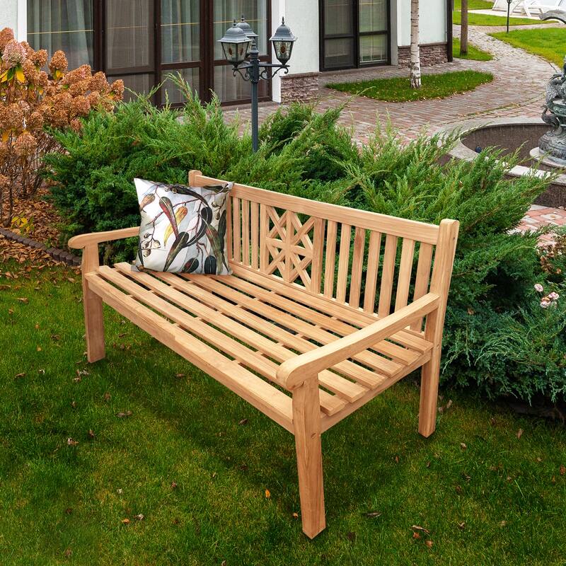 Seven Seas Teak Arizona Teak Wood Outdoor Patio Bench, 6 Foot