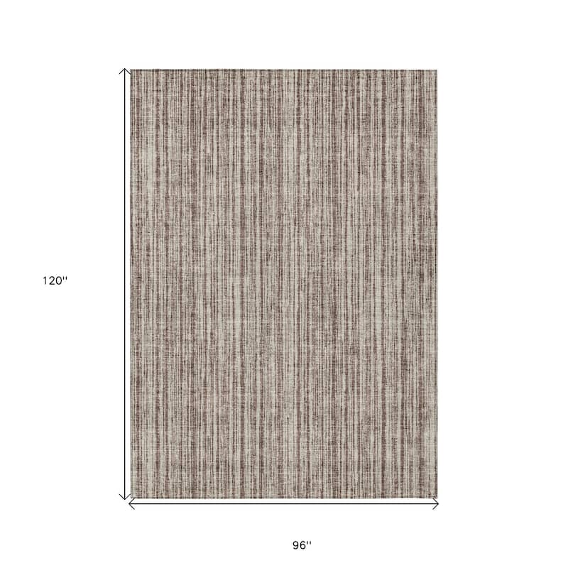 HomeRoots Striped Transitional Rectangle Outdoor Rug