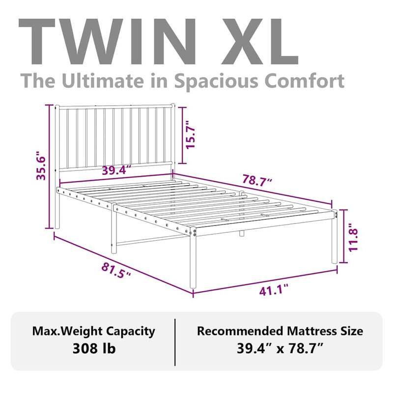 vidaXL Metal Bed Frame, No Mattress