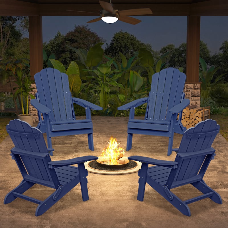 Clihome HIPS Folding Patio Adirondack Chair