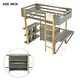 preview thumbnail 21 of 32, Twin Size Loft Bed with Built-in Storage Cabinet, Cubes & Foldable Desk, Solid Wood Loft Bed Frame for Kids Teens Adults