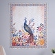 preview thumbnail 4 of 8, Barefoot Bungalow Garden Peacock Throw Blanket and Home Decor Tapestry