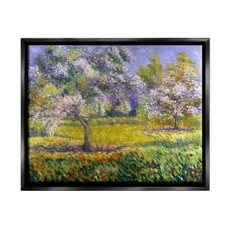 Stupell Spring Blooming Trees Framed Floater Canvas Wall Art Design by ...