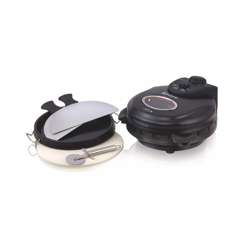Euro Cuisine PM600 Electric Pizza Maker with Rotating Stone & Deep Pan