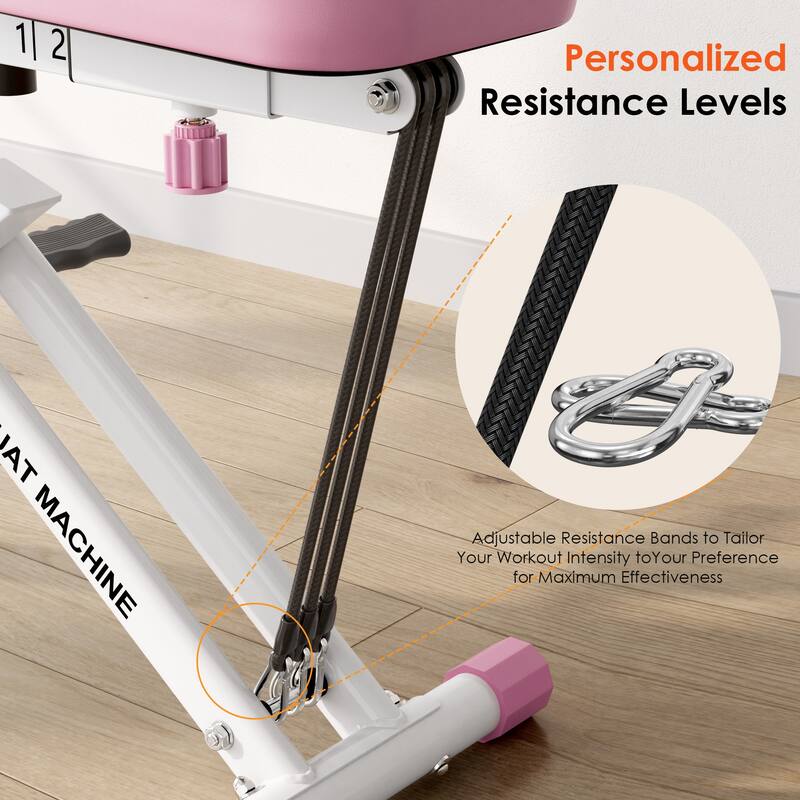 2 in 1 Squat Rowing Foldable Leg Training Machine - N/A