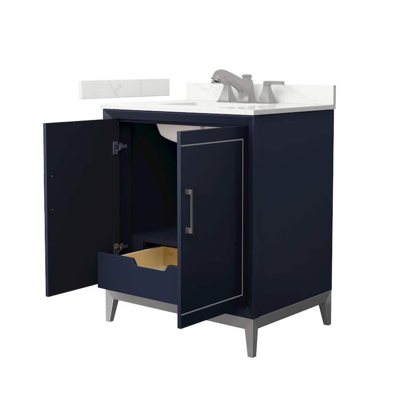 Wyndham Collection WCH515130S-QTZ-US3MXX Marlena 30" Free Standing