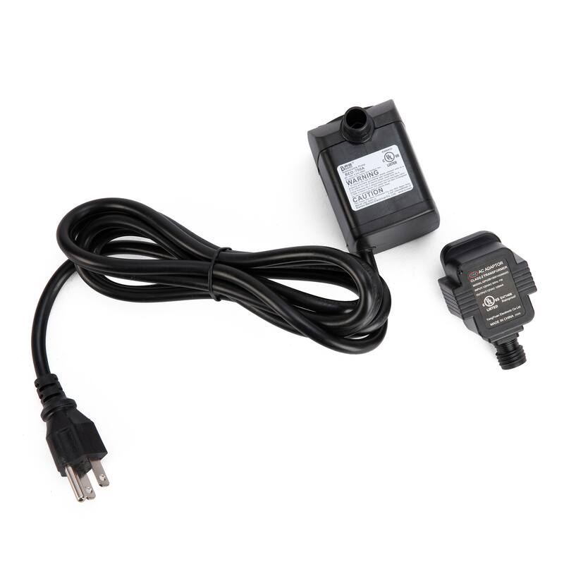 Glitzhome 24.5"H 5-Tiered Zen Style Stacked Pebbles Polyresin Outdoor Fountain with Pump and LED Light