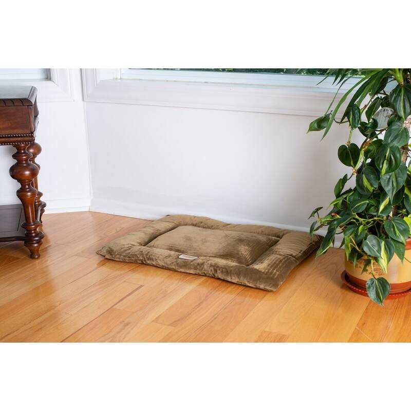 Pet Bed Mat, Dog Crate Soft Pad With Poly Fill Cushion