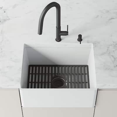 VIGO 21" L X 15" W Silicone Protective Bottom Grid for Kitchen Sink in Matte Black