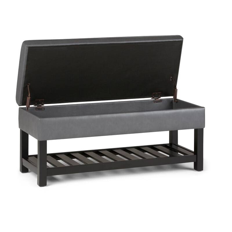 WYNDENHALL Essex 44 inch Wide Transitional Rectangle Ottoman Bench