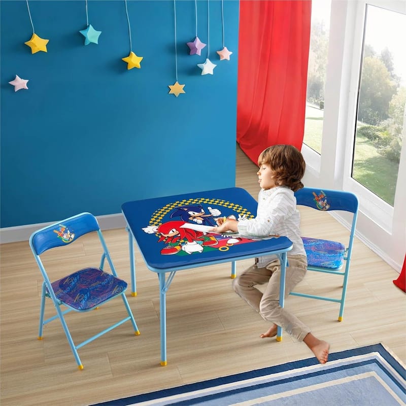 Sega Sonic The Hedgehog Kids Table and Chair Set