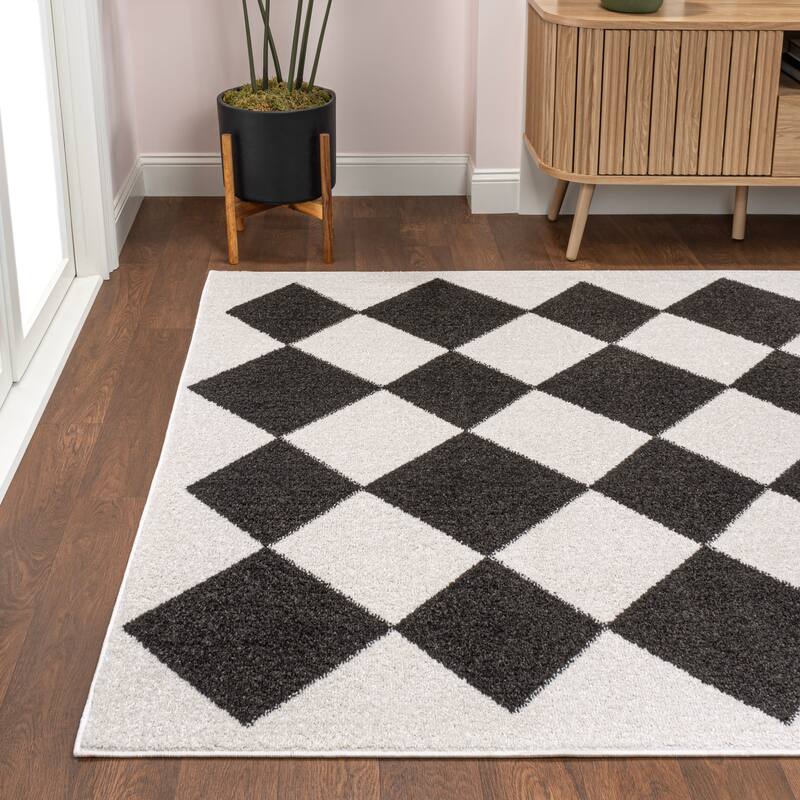 JONATHAN Y Porter Classic Geometric Diamond Pattern Rug