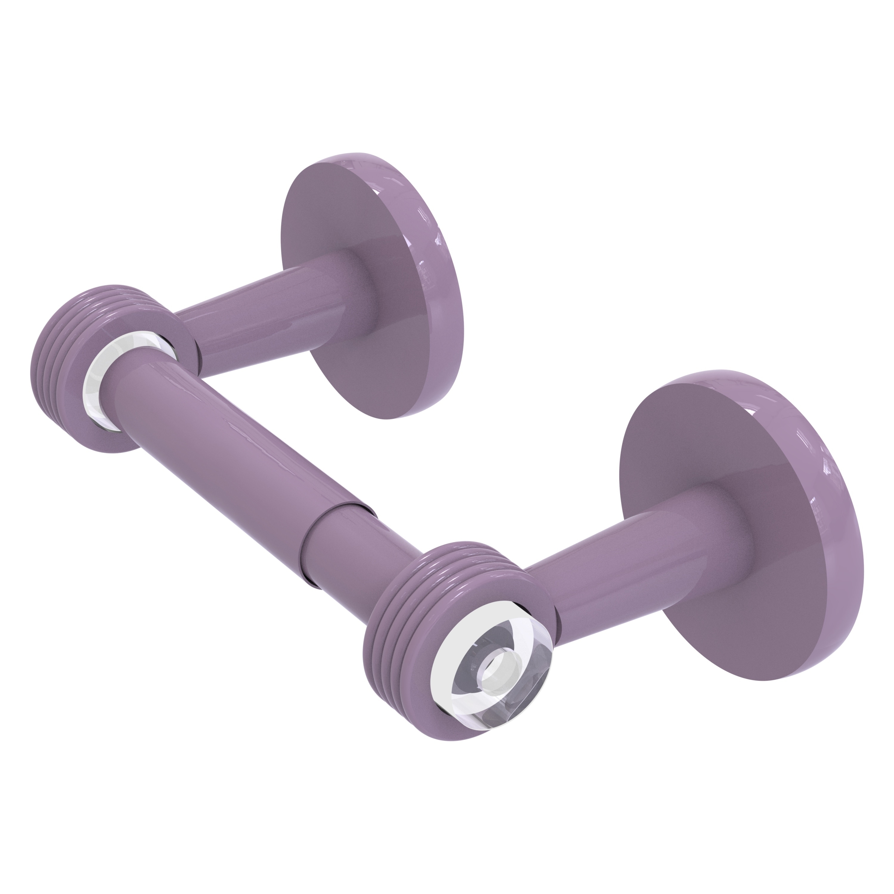 Allied Brass Clearview Collection Two Post Toilet Tissue Holder with Grooved Accents