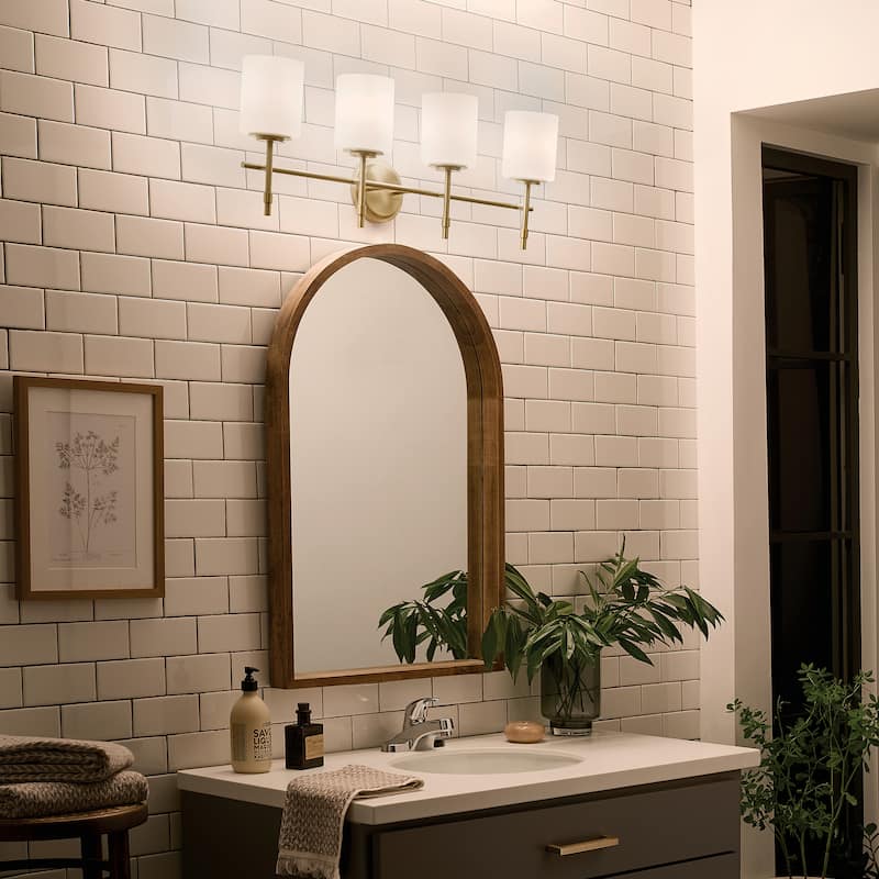 Kichler Lighting Ali 32.5 in. 4-Light Brushed Natural Brass Vanity Light