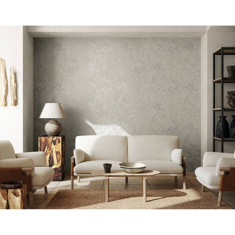 Galerie Wallcoverings Terra Collection Graphic Stone Glitter Finish Clay on Non-woven Wallpapr Roll