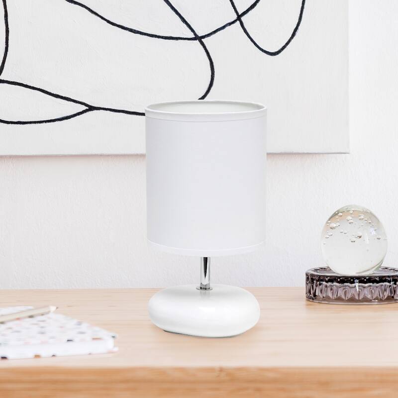 Creekwood Home 10.24" Traditional Mini Round Rock Table Lamp - 10.24