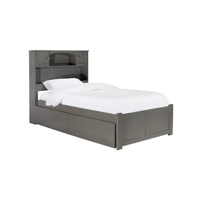 Platform Bed with Drawers - Low Profile Bed Frame & USB Charger - Modern Storage Bed
