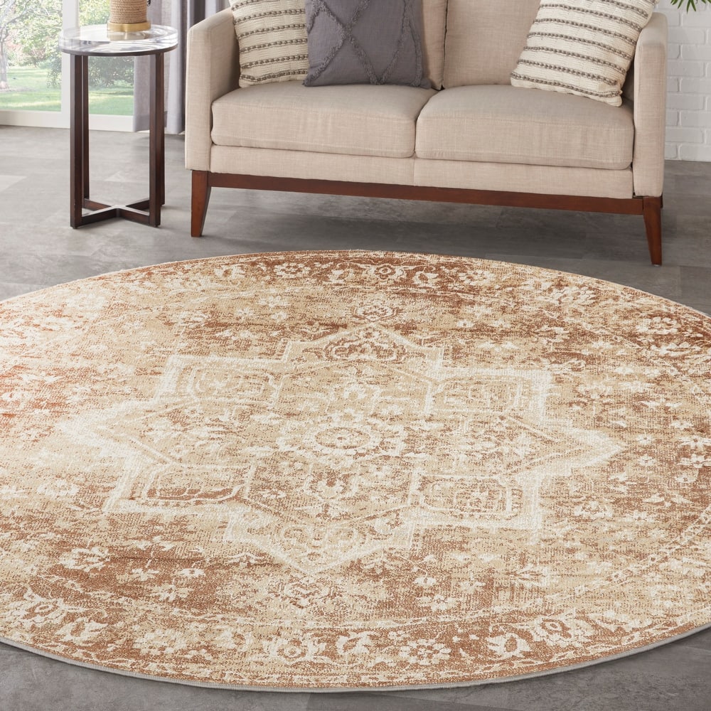 Nourison Astra Machine Washable Distressed Area Rug