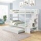 preview thumbnail 6 of 25, Twin over Twin Bunk Beds With Twin Trundle and Stairway Storage for Home