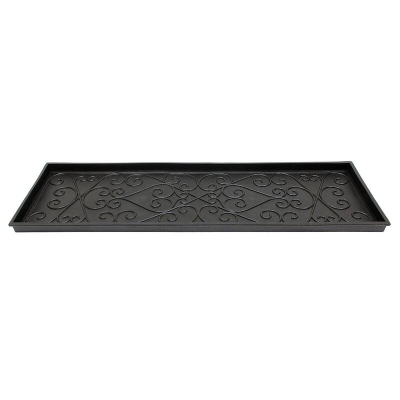 Achla Designs Multi Purpose Rubber Area Boot Tray - 14.25"W x 1.5"H x 46"L
