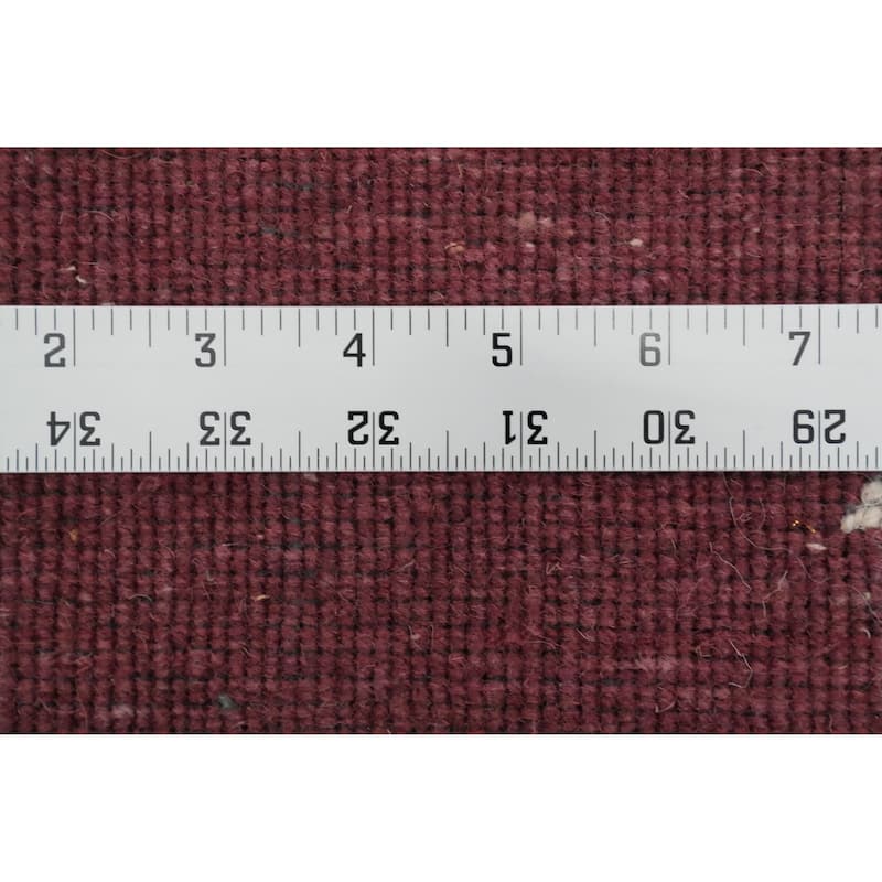 Hand Knotted Oriental 100% Wool Carpet Tribal Animal Pictorial Red Gabbeh Area Rug - 7' 11'' X 8' 3''
