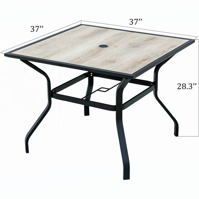 Outdoor Patio Dining Table with Umbrella Hole