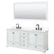 Option White, Black Trim, White Quartz Top
