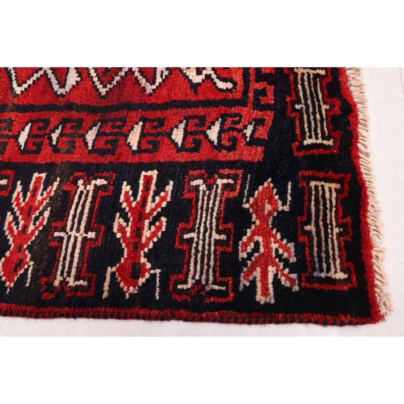 ECARPETGALLERY Hand-knotted Melis Red Wool Rug - 4'6 x 6'2